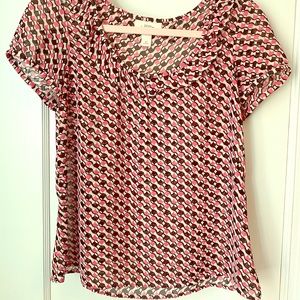 Ann Taylor LOFT cap sleeved blouse
